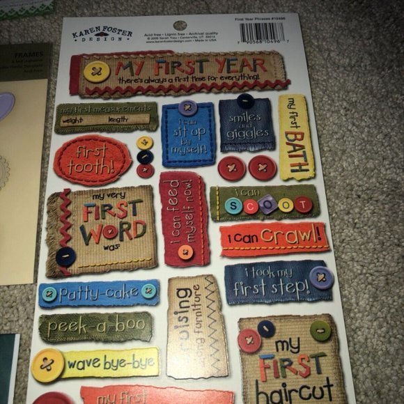 Baby Infant Scrapbooking Embellishments and Sticker Lot - Picture 3 of 7